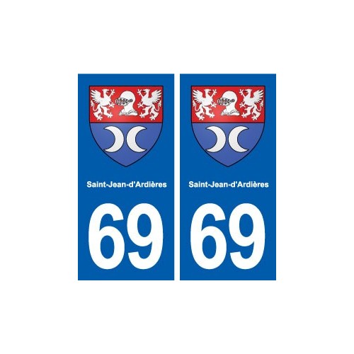 69 Saint-Jean-d'Ardières blason autocollant plaque stickers ville