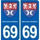69 Saint-Jean-d'Ardières blason autocollant plaque stickers ville