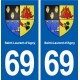 69 Saint-Laurent-d'Agny blason autocollant plaque stickers ville