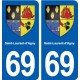 69 Saint-Laurent-d'Agny blason autocollant plaque stickers ville