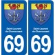 69 Saint-Laurent-de-Chamousset blason autocollant plaque stickers ville
