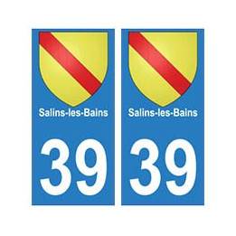 39 Salins-les-Bains autocollant plaque blason armoiries stickers département ville