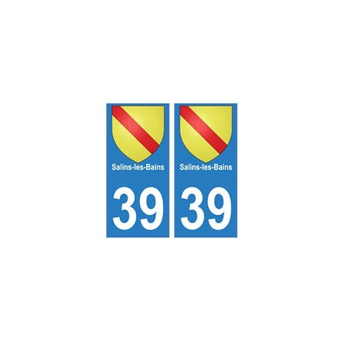 39 Salins-les-Bains autocollant plaque blason armoiries stickers département ville