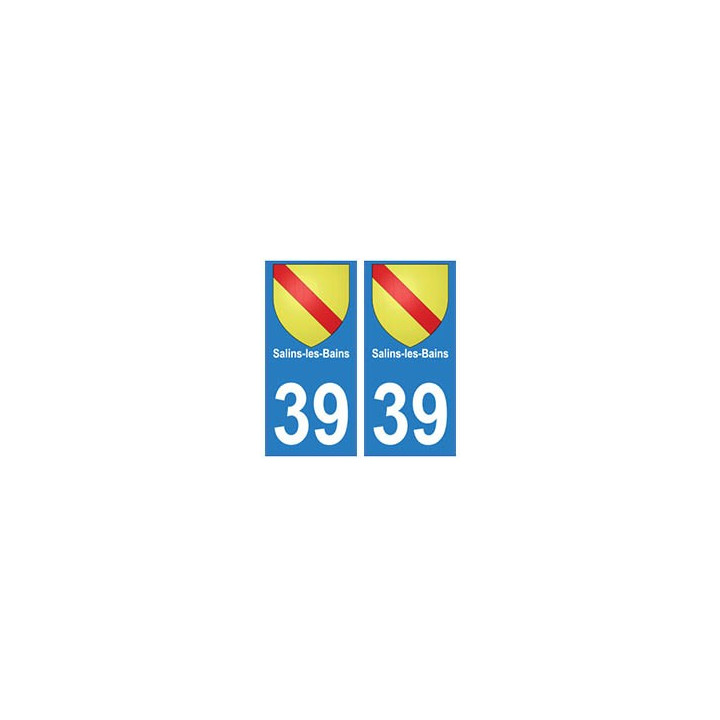 39 Salins-les-Bains autocollant plaque blason armoiries stickers département ville