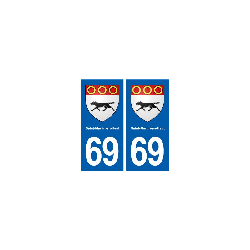 69 Saint-Martin-en-Haut blason autocollant plaque stickers ville