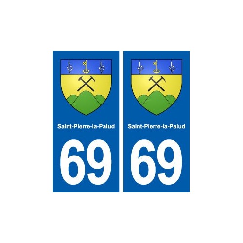 69 Saint-Pierre-la-Palud blason autocollant plaque stickers ville