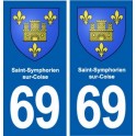 69 Saint-Symphorien-sur-Coise blason autocollant plaque stickers ville