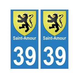39 Saint-Amour autocollant plaque blason armoiries stickers département ville
