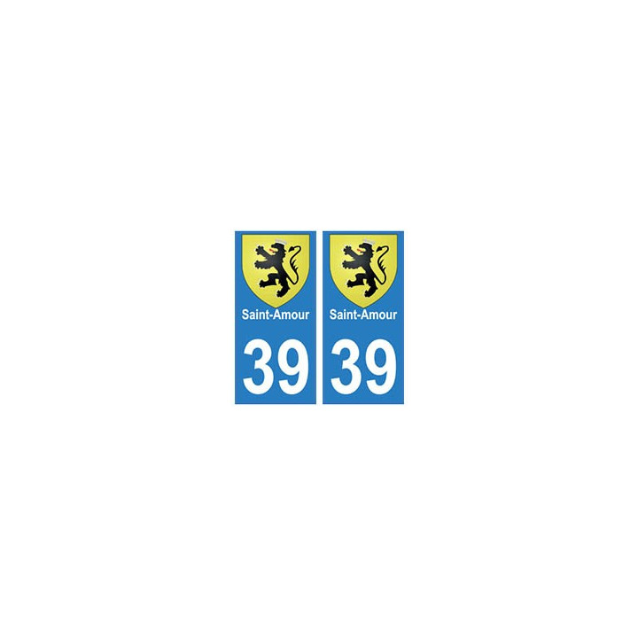39 Saint-Amour autocollant plaque blason armoiries stickers département ville