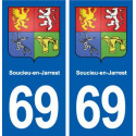 69 Soucieu-en-Jarrest blason autocollant plaque stickers ville