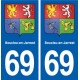 69 Soucieu-en-Jarrest blason autocollant plaque stickers ville