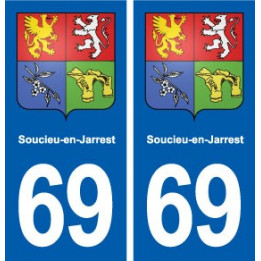 69 Soucieu-en-Jarrest blason autocollant plaque stickers ville