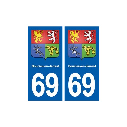 69 Soucieu-en-Jarrest blason autocollant plaque stickers ville