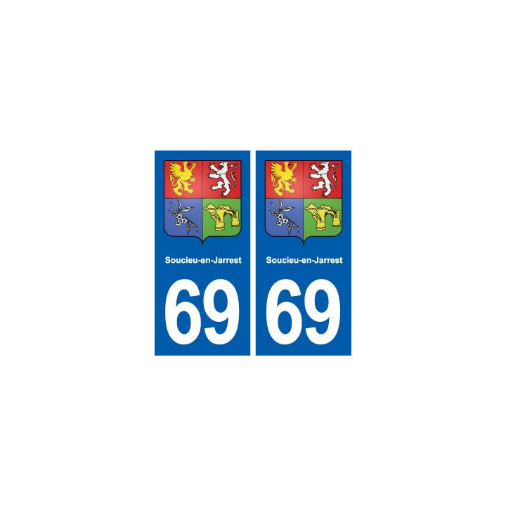 69 Soucieu-en-Jarrest blason autocollant plaque stickers ville