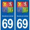 69 Soucieu-en-Jarrest blason autocollant plaque stickers ville