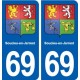 69 Soucieu-en-Jarrest blason autocollant plaque stickers ville