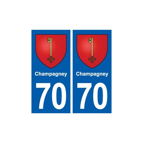 70 Champagney blason autocollant plaque stickers ville