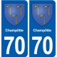 70 Champlitte blason autocollant plaque stickers ville