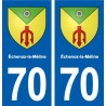 70 Échenoz-la-Méline blason autocollant plaque stickers ville