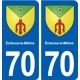 70 Échenoz-la-Méline blason autocollant plaque stickers ville
