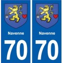 70 Navenne blason autocollant plaque stickers ville