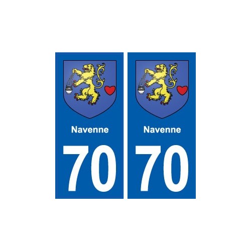 70 Navenne blason autocollant plaque stickers ville