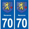 70 Navenne blason autocollant plaque stickers ville