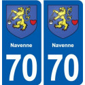 70 Navenne blason autocollant plaque stickers ville