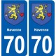 70 Navenne blason autocollant plaque stickers ville