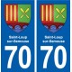 70 Saint-Loup-sur-Semouse blason autocollant plaque stickers ville