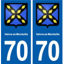 70 Vaivre-et-Montoille blason autocollant plaque stickers ville