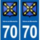 70 Vaivre-et-Montoille blason autocollant plaque stickers ville