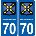 70 Vaivre-et-Montoille blason autocollant plaque stickers ville