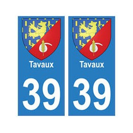 39 Tavaux autocollant plaque blason armoiries stickers département ville