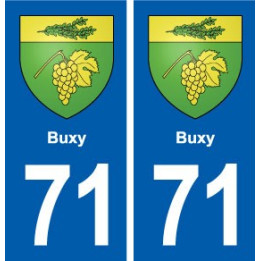 71 Buxy blason autocollant plaque stickers ville
