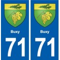 71 Buxy blason autocollant plaque stickers ville