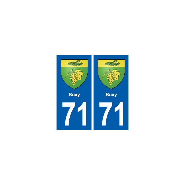 71 Buxy blason autocollant plaque stickers ville