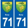 71 Buxy blason autocollant plaque stickers ville
