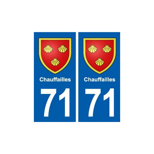 71 Chauffailles blason autocollant plaque stickers ville