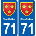 71 Chauffailles blason autocollant plaque stickers ville