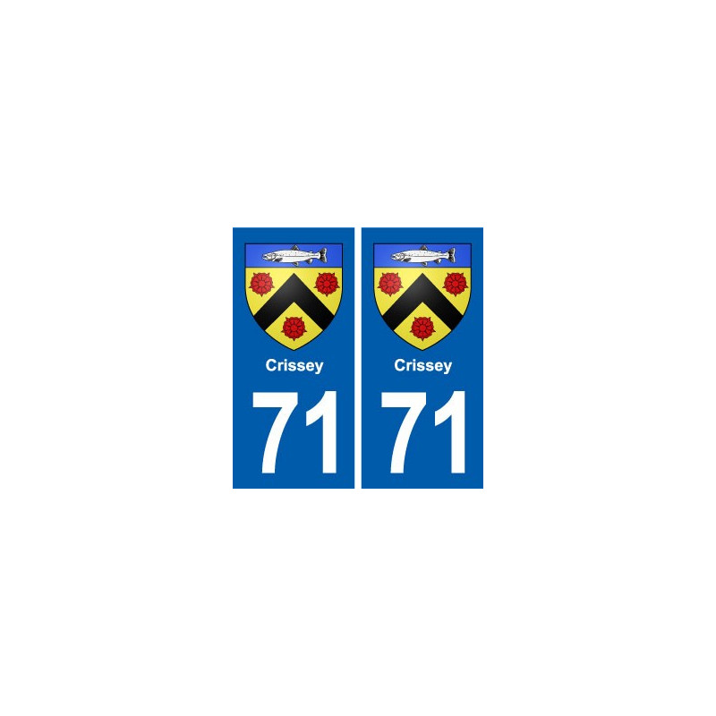 71 Crissey blason autocollant plaque stickers ville