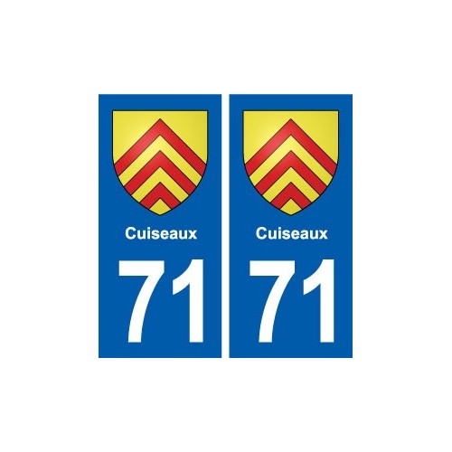71 Cuiseaux blason autocollant plaque stickers ville