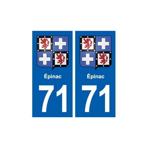 71 Épinac blason autocollant plaque stickers ville
