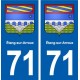 71 Étang-sur-Arroux blason autocollant plaque stickers ville