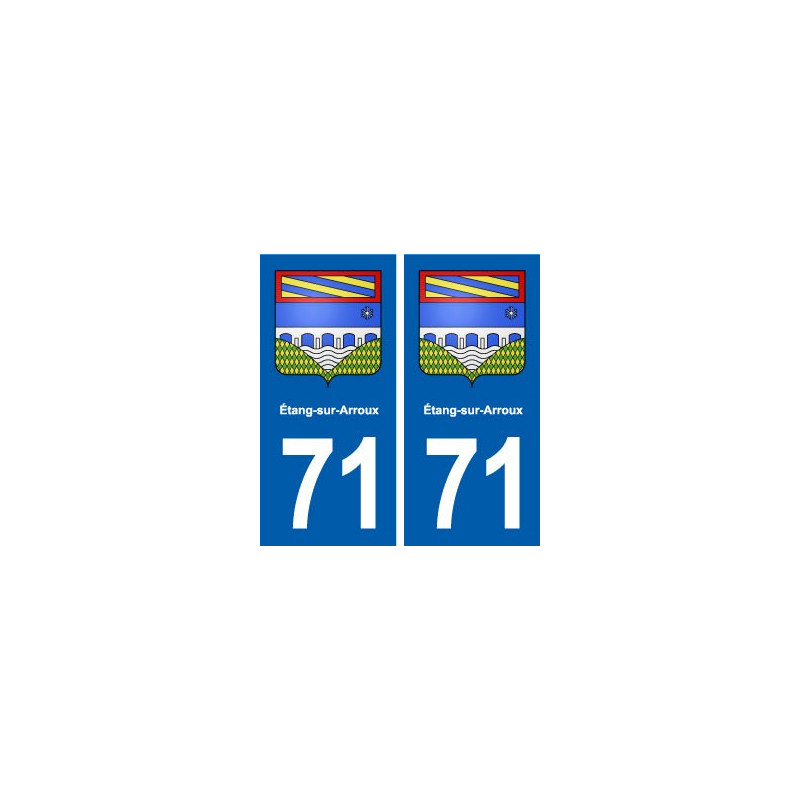 71 Étang-sur-Arroux blason autocollant plaque stickers ville