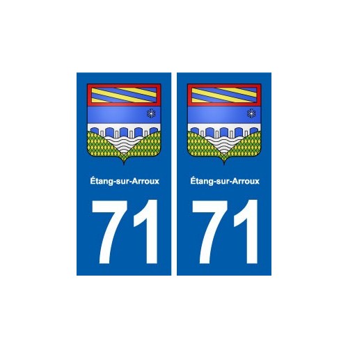 71 Étang-sur-Arroux blason autocollant plaque stickers ville