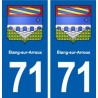 71 Étang-sur-Arroux blason autocollant plaque stickers ville