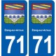 71 Étang-sur-Arroux blason autocollant plaque stickers ville
