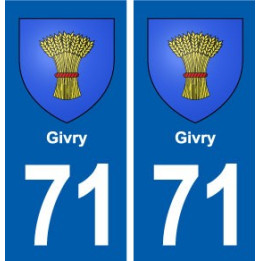 71 Givry blason autocollant plaque stickers ville