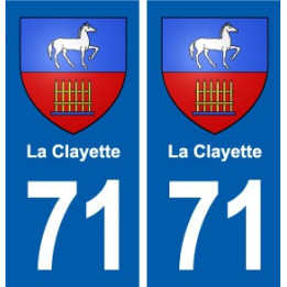 71 La Clayette blason autocollant plaque stickers ville